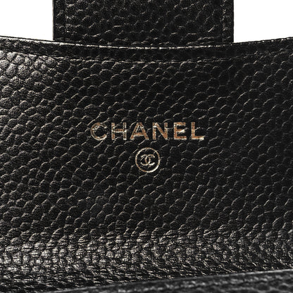 Chanel Caviar Quilted Flap Card Holder Wallet Black 6 of 9