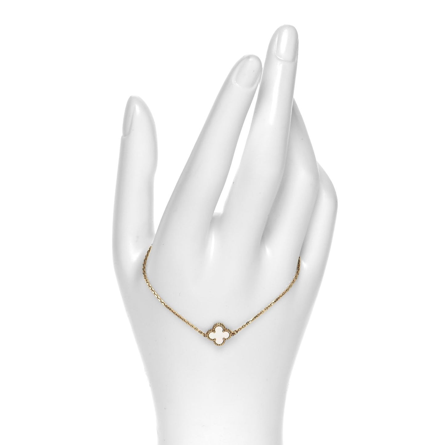 18K Yellow Gold Mother of Pearl Sweet Alhambra Bracelet