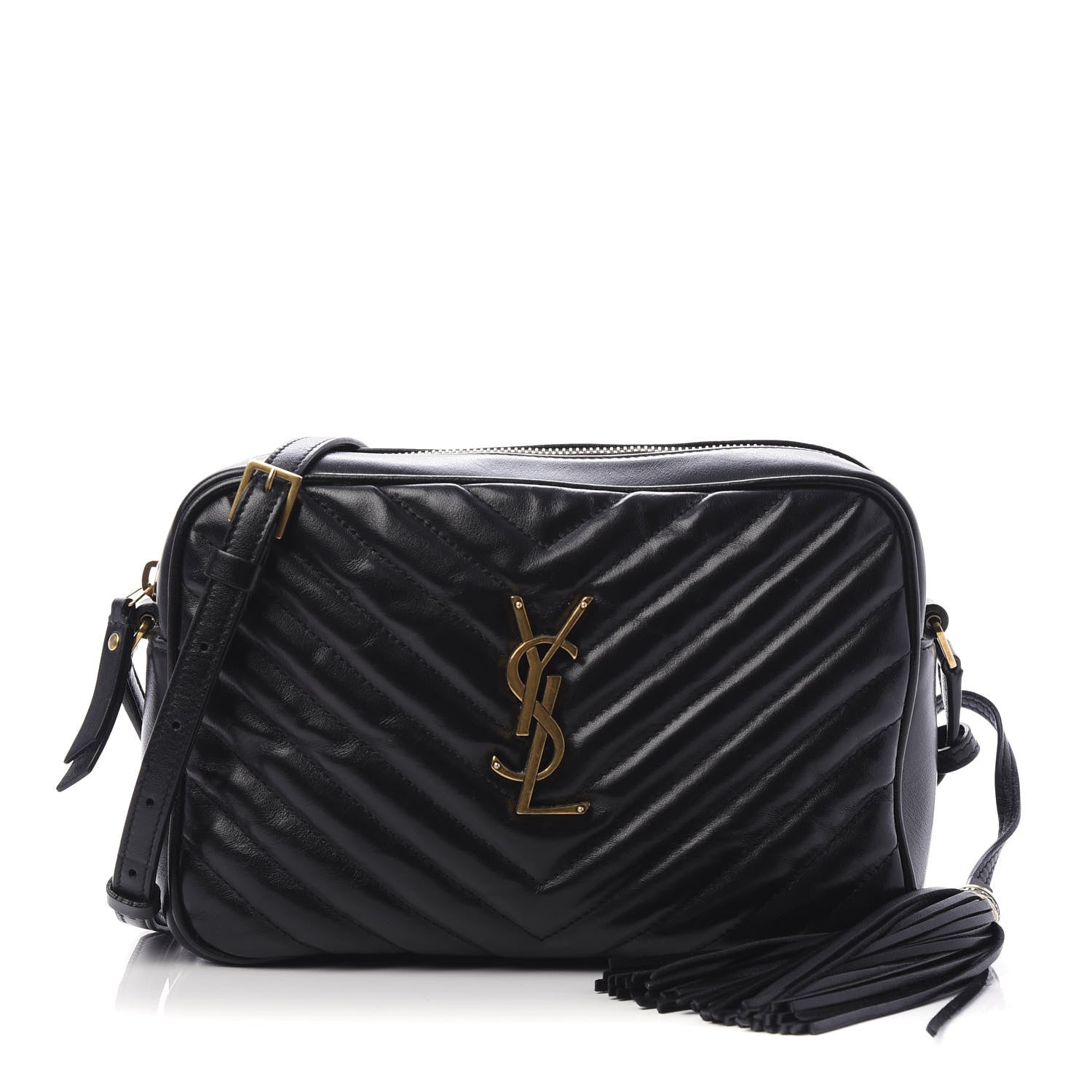 Saint Laurent Calfskin Matelasse Monogram Lou Camera Bag Black 1 of 10