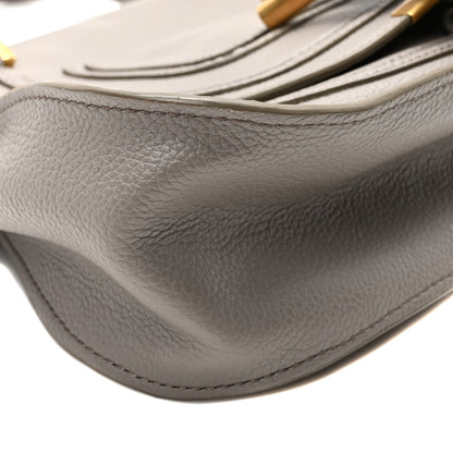 Chloe Calfskin Small Marcie Saddle Shoulder Bag Cashmere Grey 9 of 10