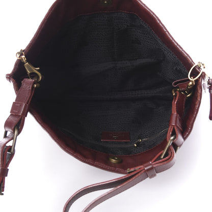 Lanvin Goatskin Amalia Bucket Bag Aubergine 6 of 10