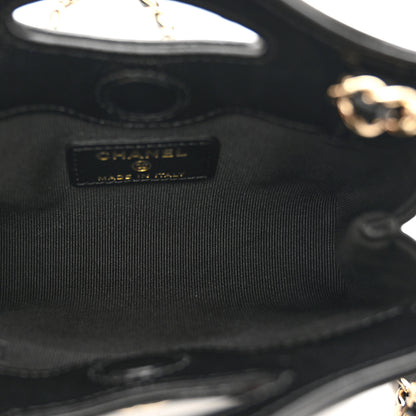 Chanel Shiny Lambskin Quilted Micro 31 Clutch With Chain Black 6 of 11
