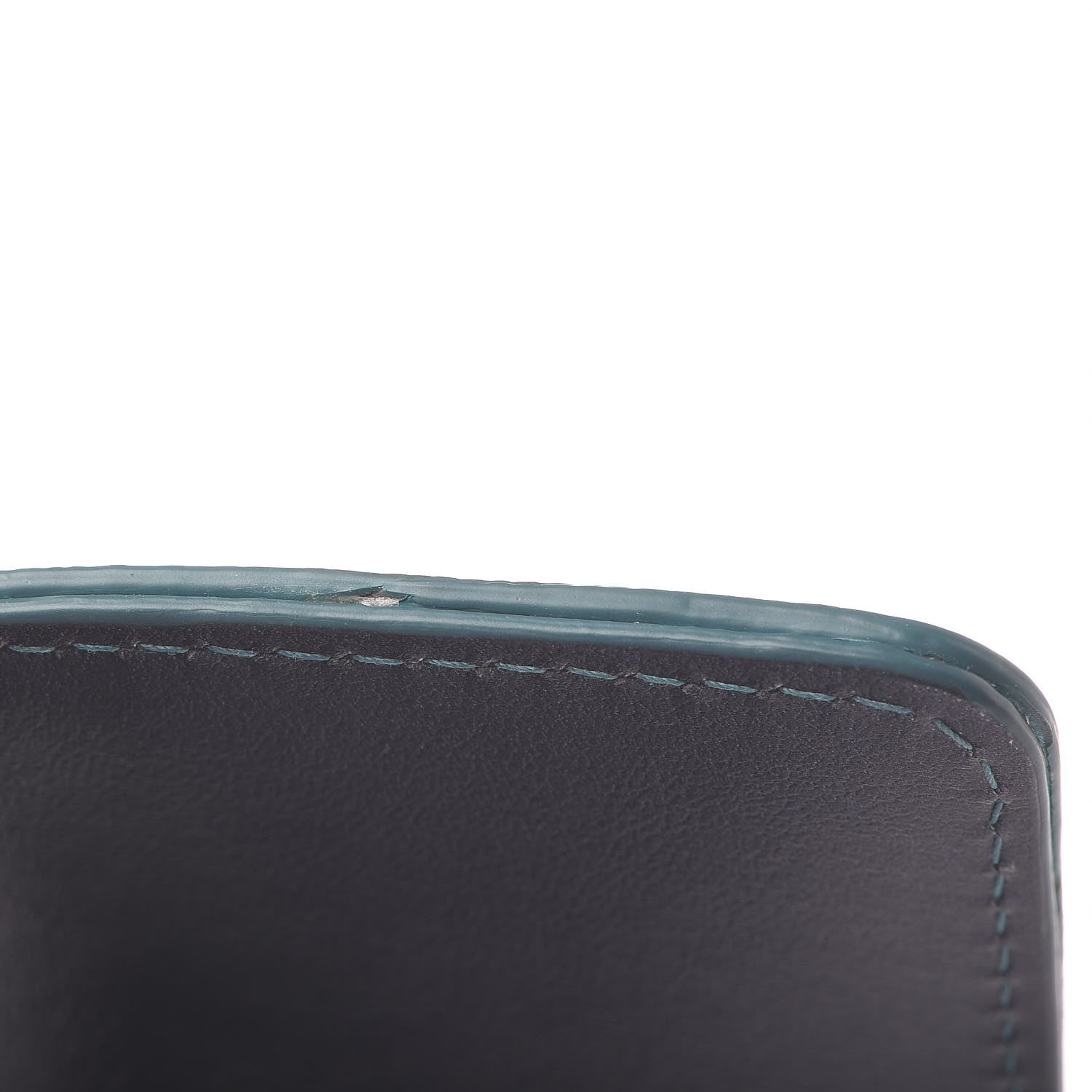 Chanel Iridescent Caviar Quilted Medium Filigree Flap Wallet Dark Turquoise 15 of 19