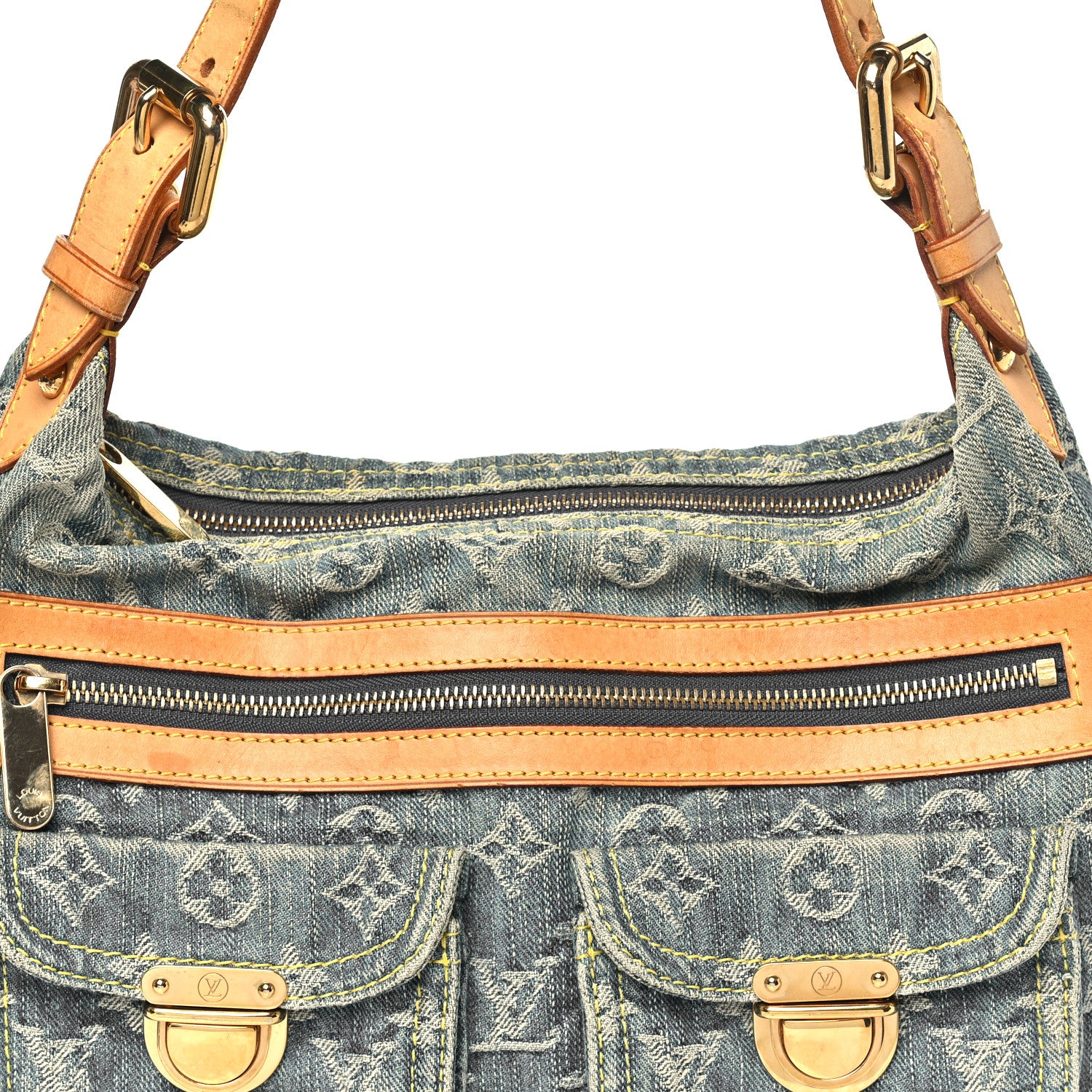 Louis Vuitton Monogram Denim Baggy PM Blue 6 of 9