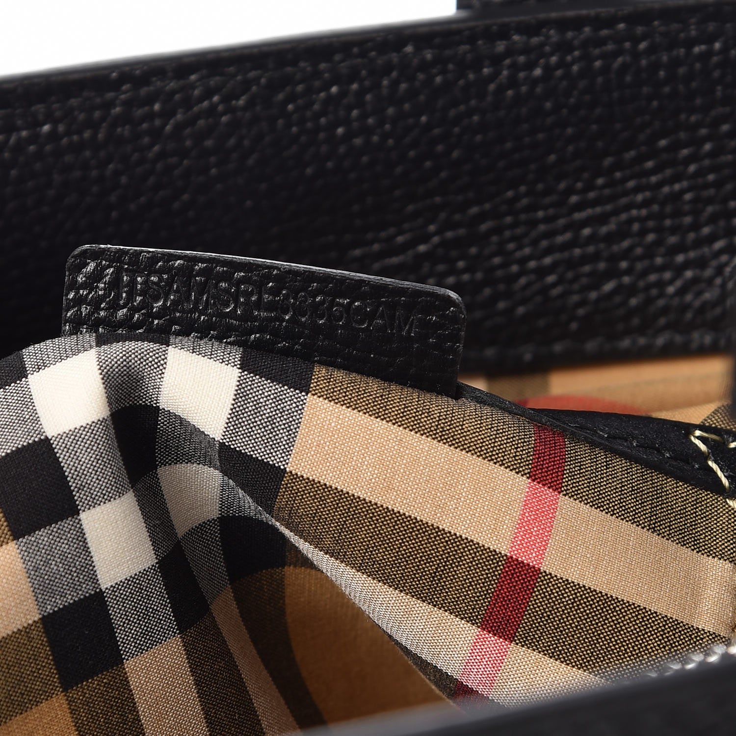 Burberry Derby Calfskin Medium Banner Tote Black 10 of 10