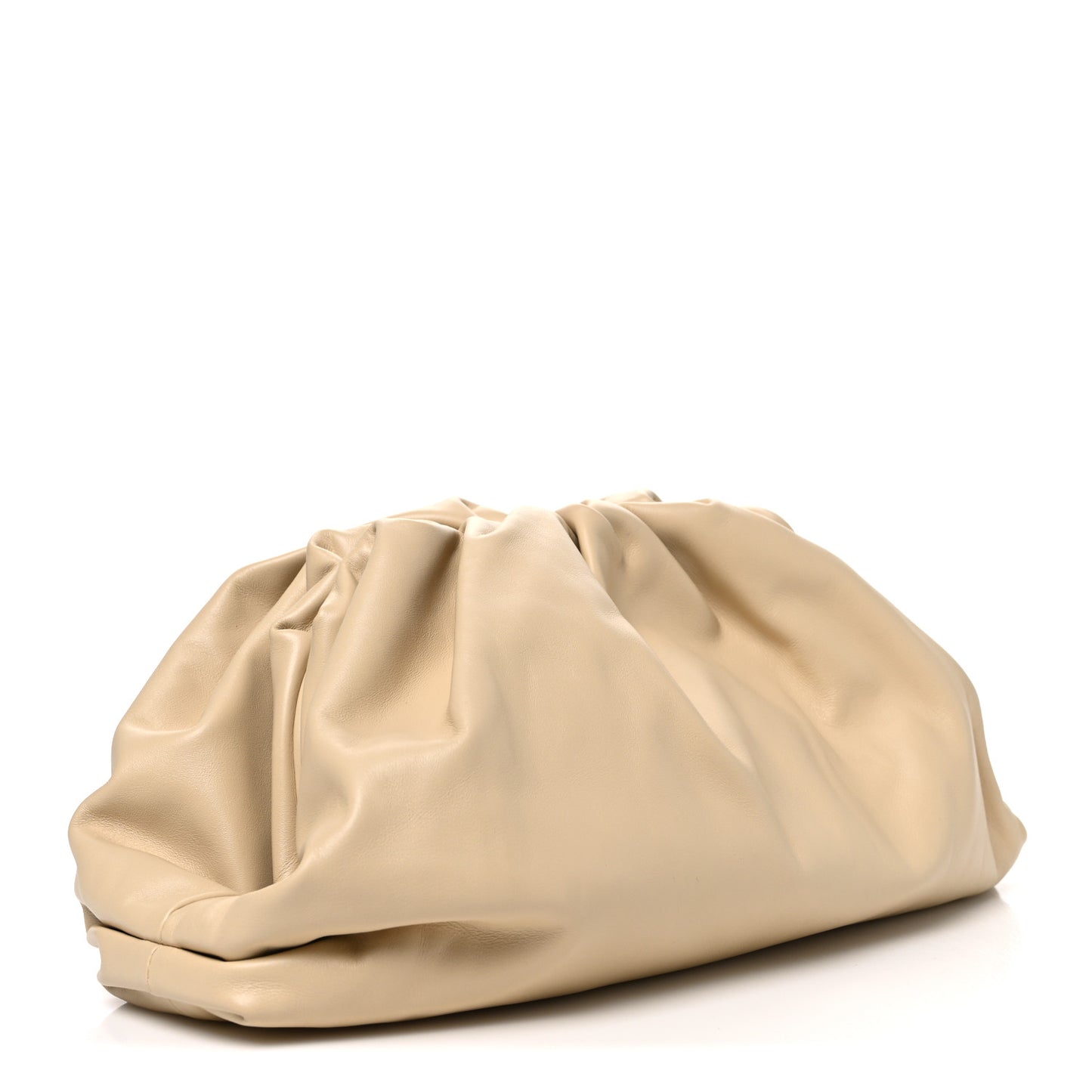 Smooth Butter Calf The Pouch Oversized Clutch Tapioca