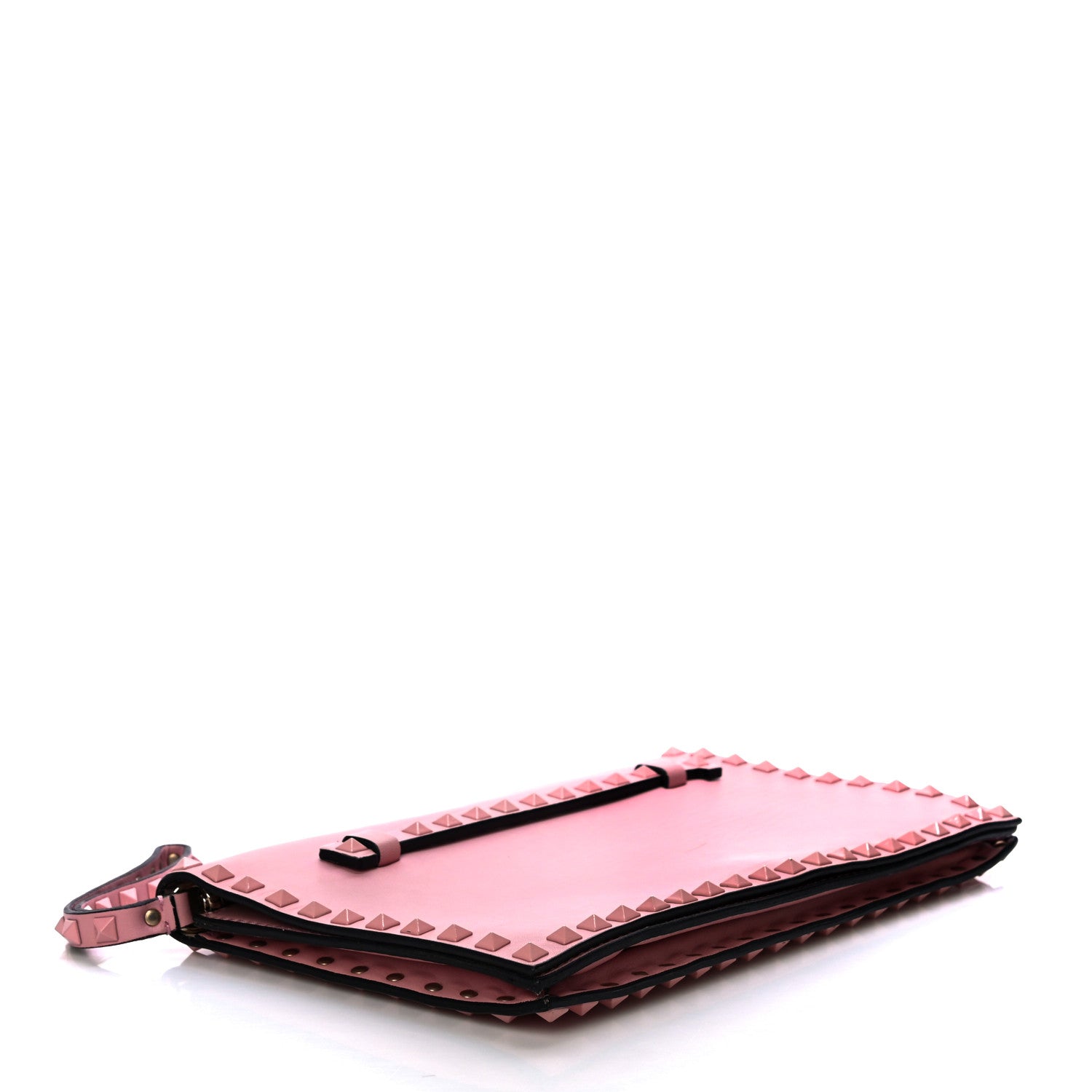 Valentino Garavani Nappa Monochrome Rockstud Wristlet Clutch Pop Gardenia 6 of 17