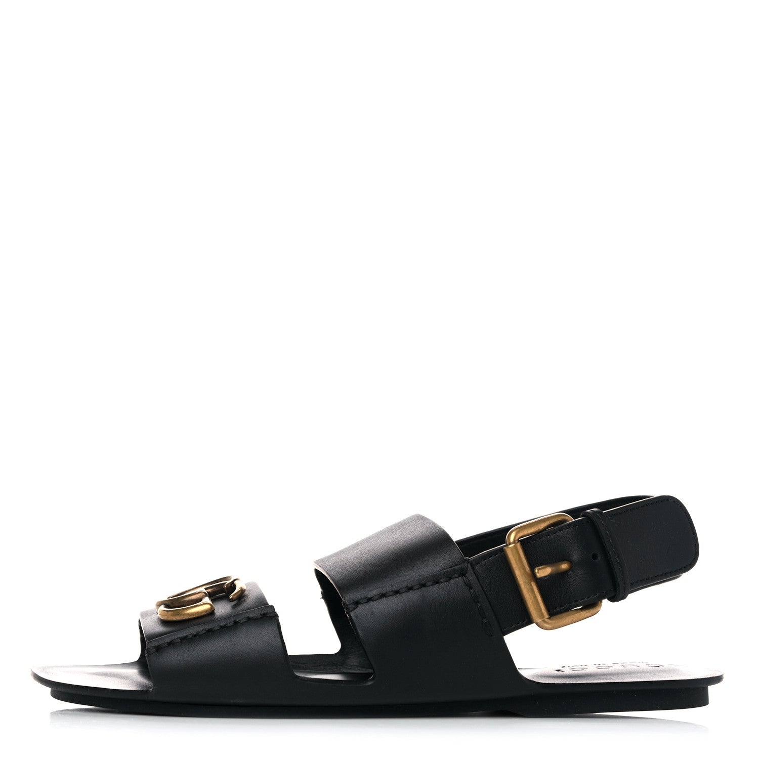 Gucci Calfskin Mens GG Marmont Sandals 6 Black 1 of 7