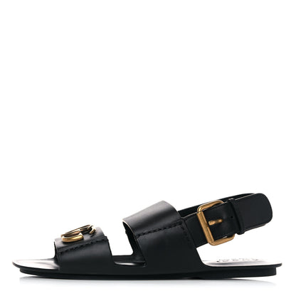 Gucci Calfskin Mens GG Marmont Sandals 6 Black 1 of 7