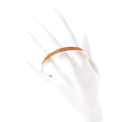 Hermes Enamel Printed Extra Narrow Plain Bracelet 65 Orange 2 of 5