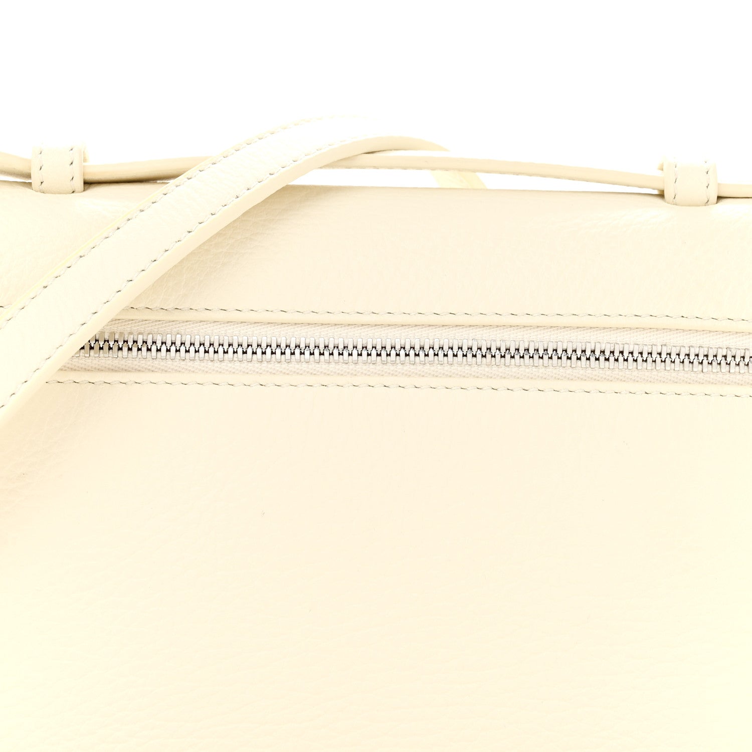 Loro Piana Grained Calfskin L19 Extra Pocket Pouch Whisper White 7 of 11