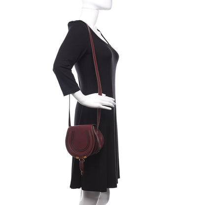 Chloe Calfskin Mini Marcie Round Crossbody Bag Dark Velvet 2 of 9