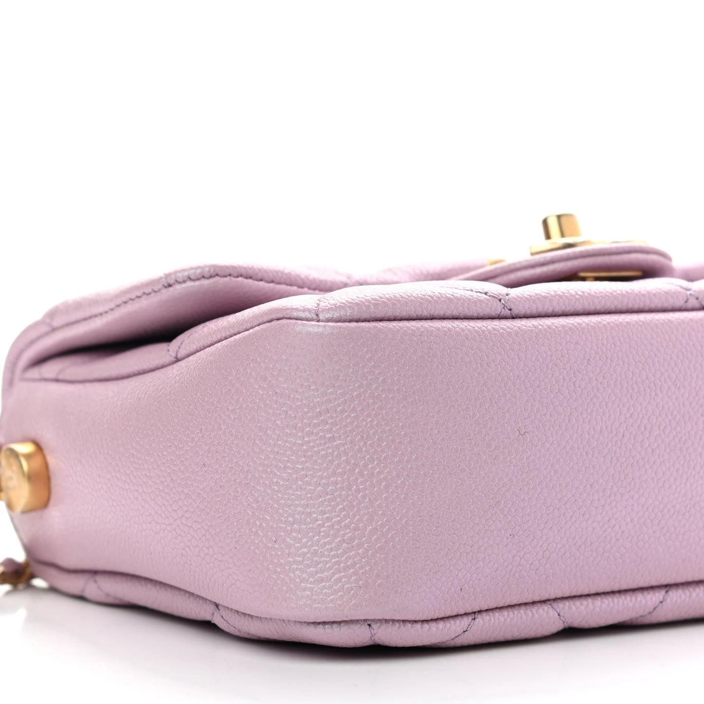 Iridescent Caviar Quilted Mini My Perfect Flap Pink