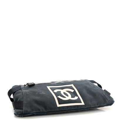 Chanel Canvas Sport Logo Waist Belt Bag Navy 4 of 10