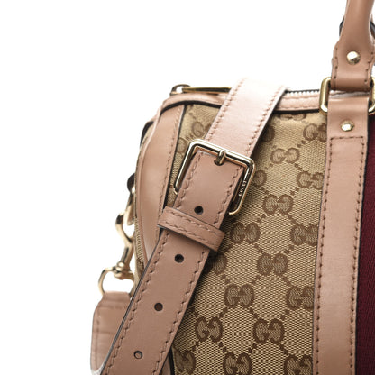 Gucci Monogram Vintage Web Medium Boston Pink 13 of 13
