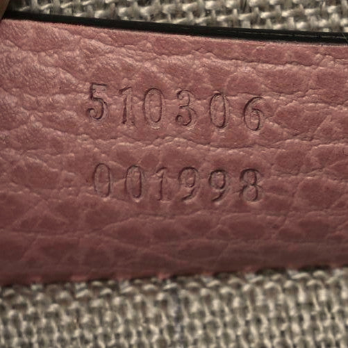 Dollar Calfskin Medium Interlocking G Top Handle Shoulder Bag Soft Pink