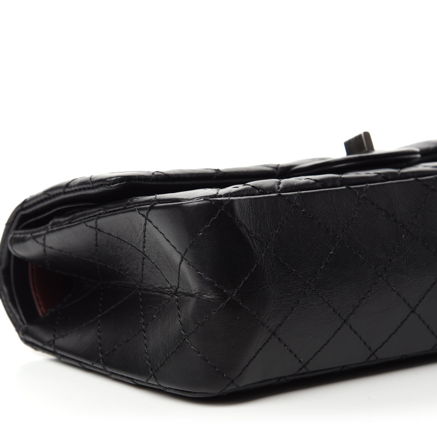 Chanel Aged Calfskin Quilted 2.55 Reissue 225 Flap Black 7 of 12
