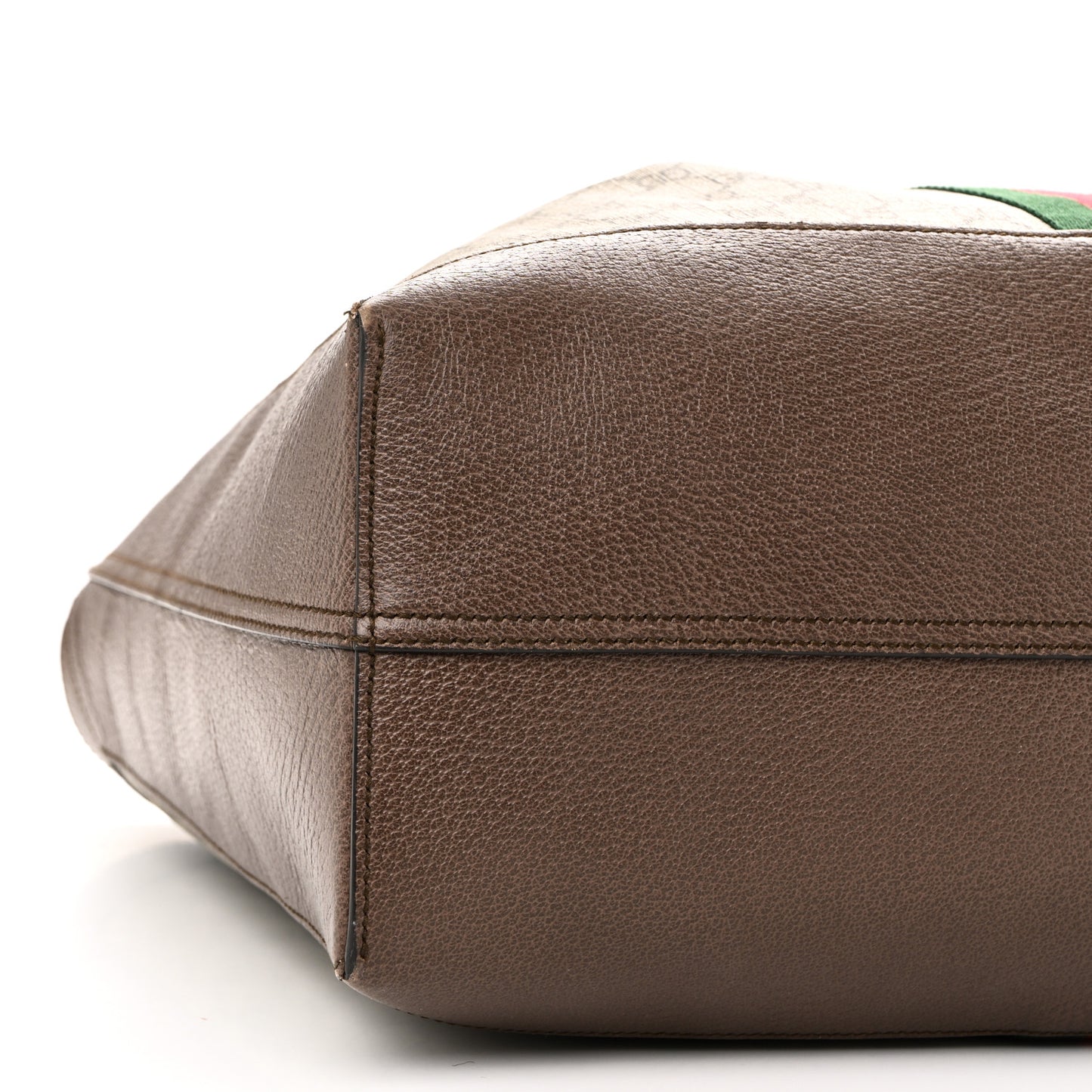 GG Supreme Monogram Web Ophidia Tote Brown