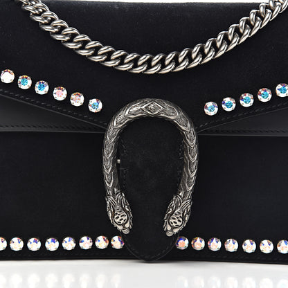 Gucci Suede Crystal Small Dionysus Shoulder Bag Black 12 of 12