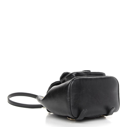 Chanel Glazed Aged Calfskin Quilted Small Duma Drawstring Backpack Black 4 of 9