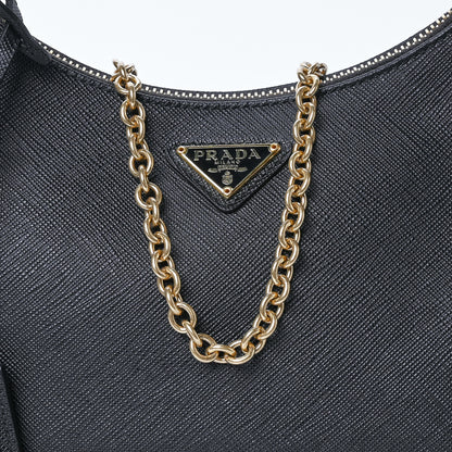 Prada Saffiano Lux Re-Edition 2005 Shoulder Bag Black 9 of 11