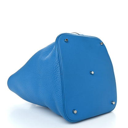 Hermes Taurillon Clemence Picotin Lock 22 MM Bleu Zanzibar 4 of 11