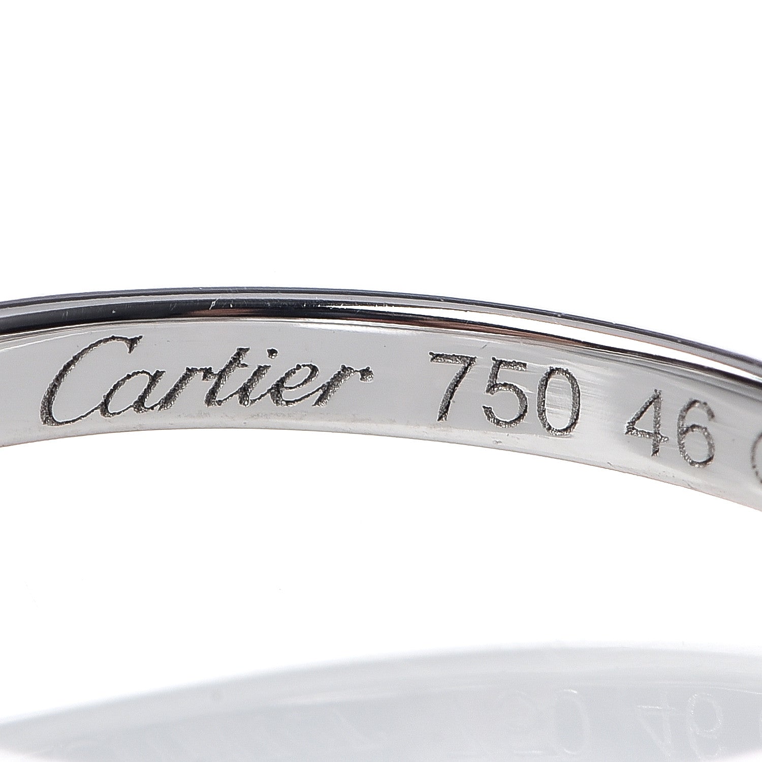 Cartier 18K White Gold Diamond D'Amour Heart Ring 46 3.75 6 of 6
