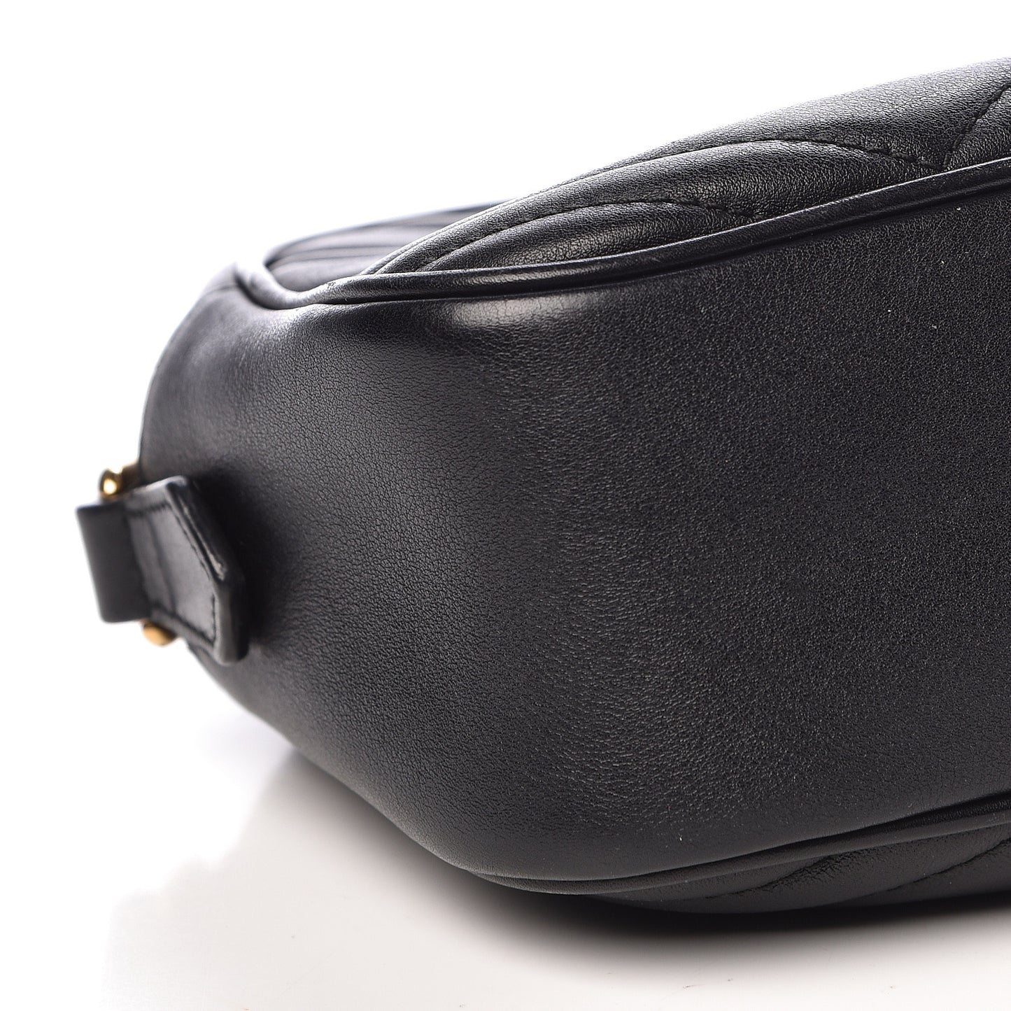 Calfskin Matelasse Small GG Marmont Chain Shoulder Bag Black