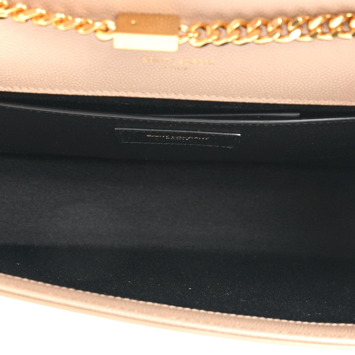 Saint Laurent Grain De Poudre Medium Monogram Kate Satchel Dark Beige 5 of 10