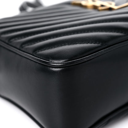 Saint Laurent Calfskin Matelasse Monogram Lou Camera Bag Black 8 of 12