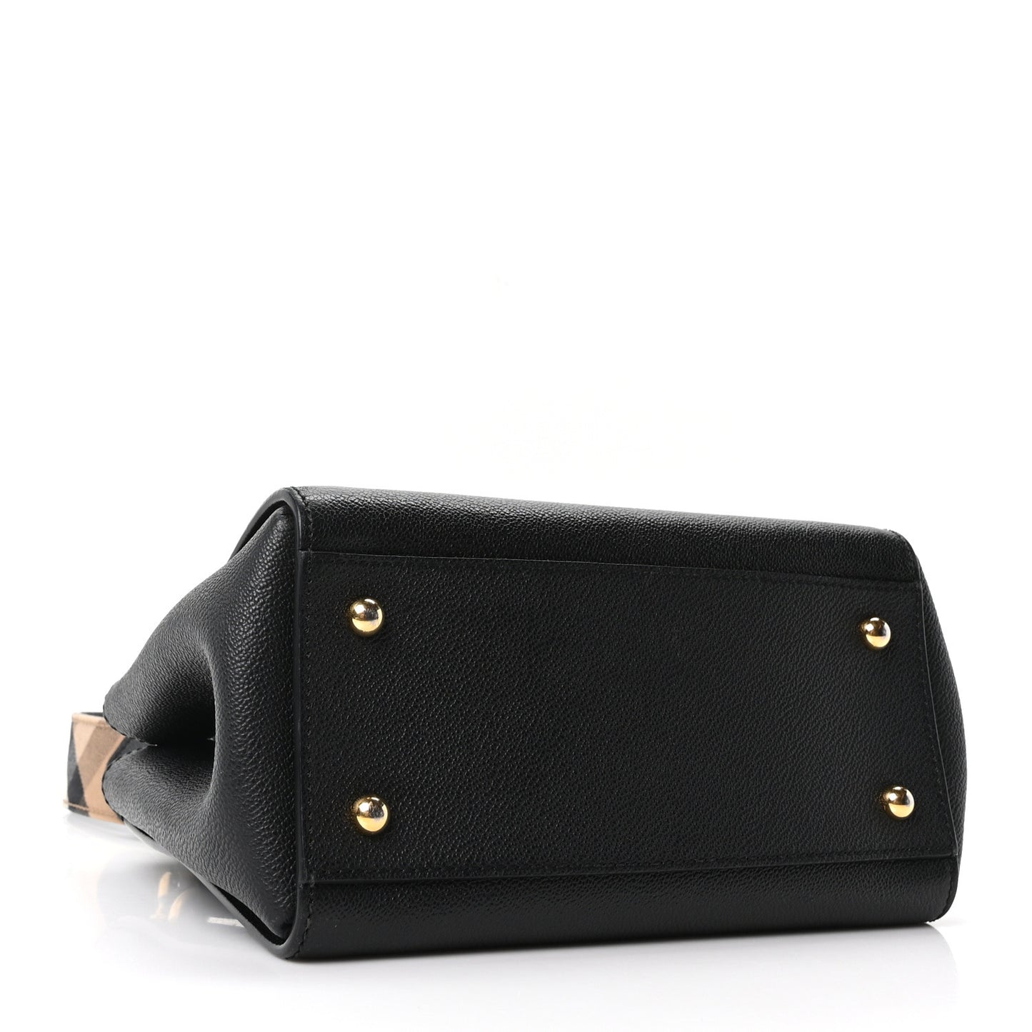 Soft Grain Calfskin Small Buckle Tote Black