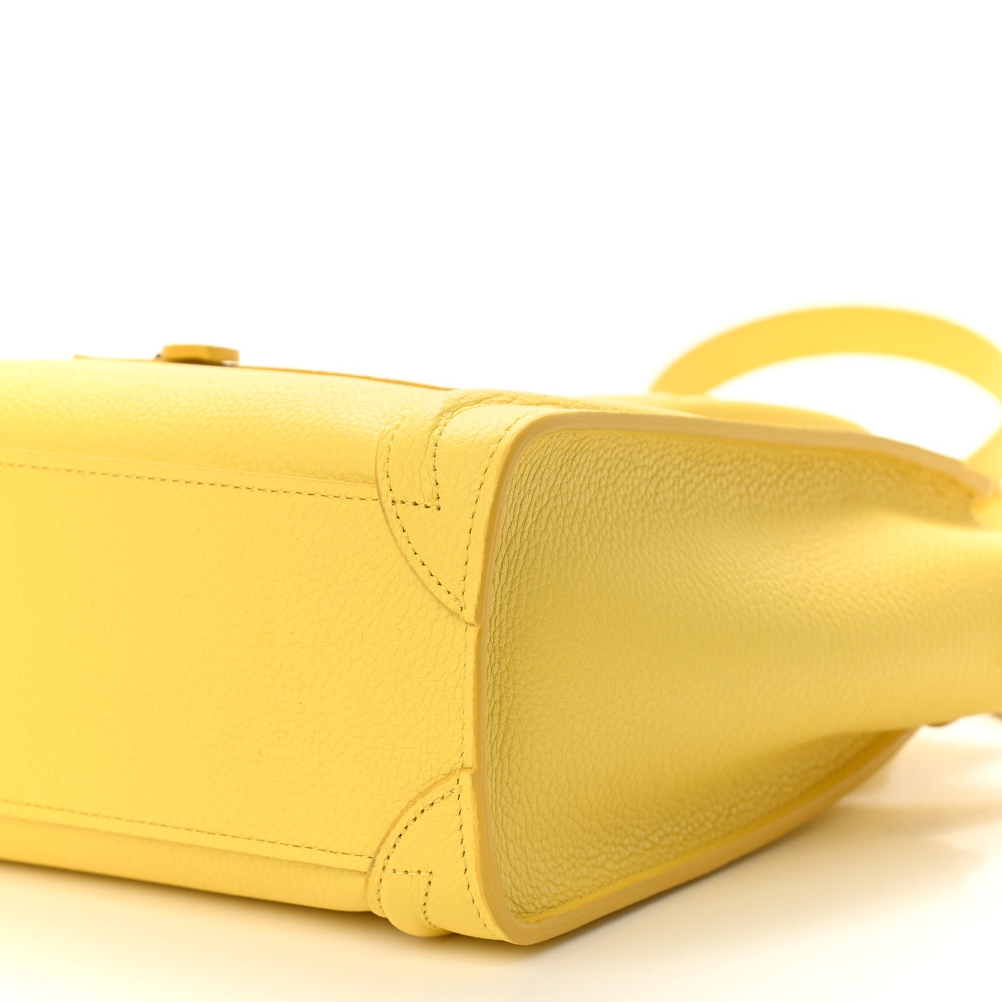 Drummed Calfskin Nano Luggage Citron