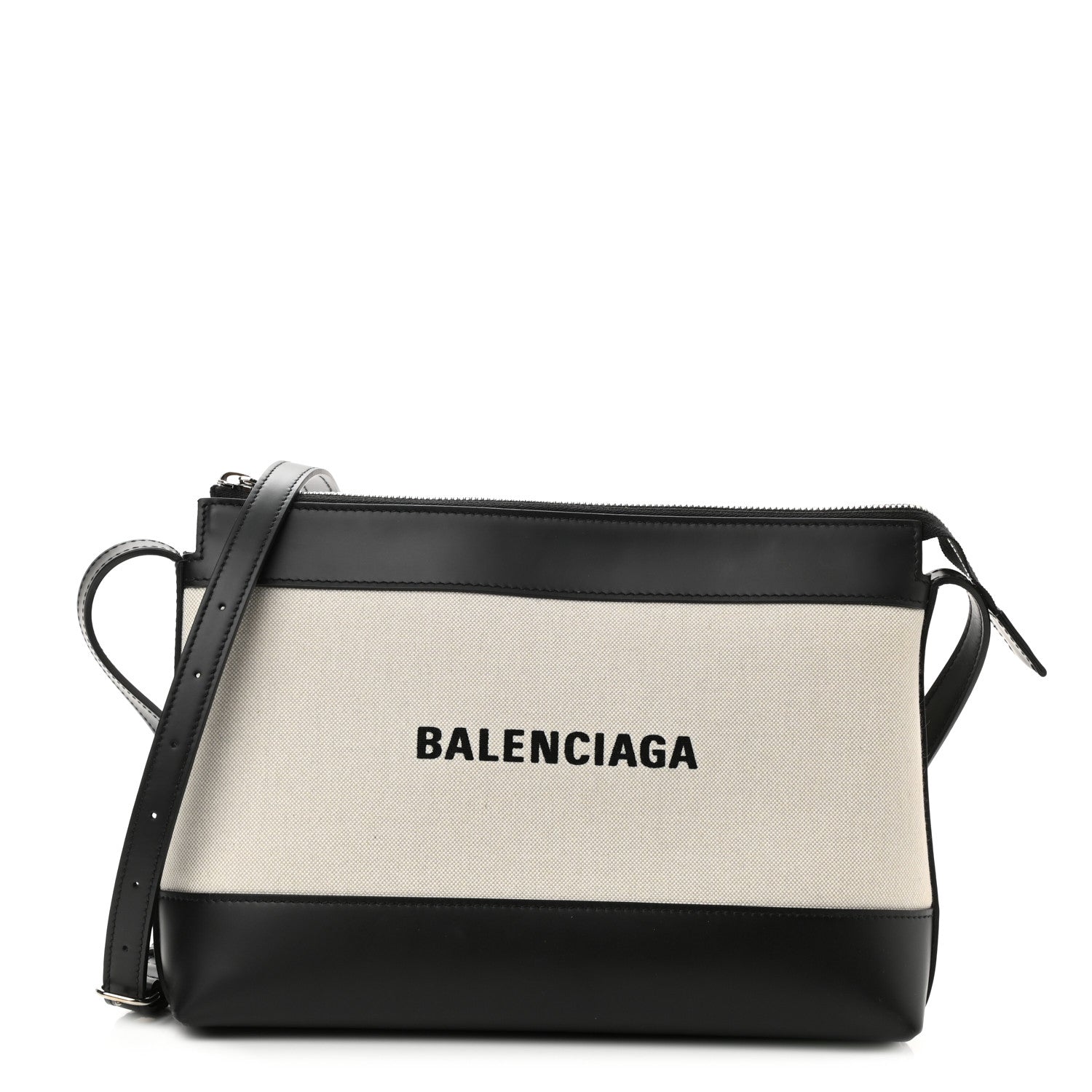 Balenciaga Cotton Canvas Pochette Crossbody Bag Black 1 of 10