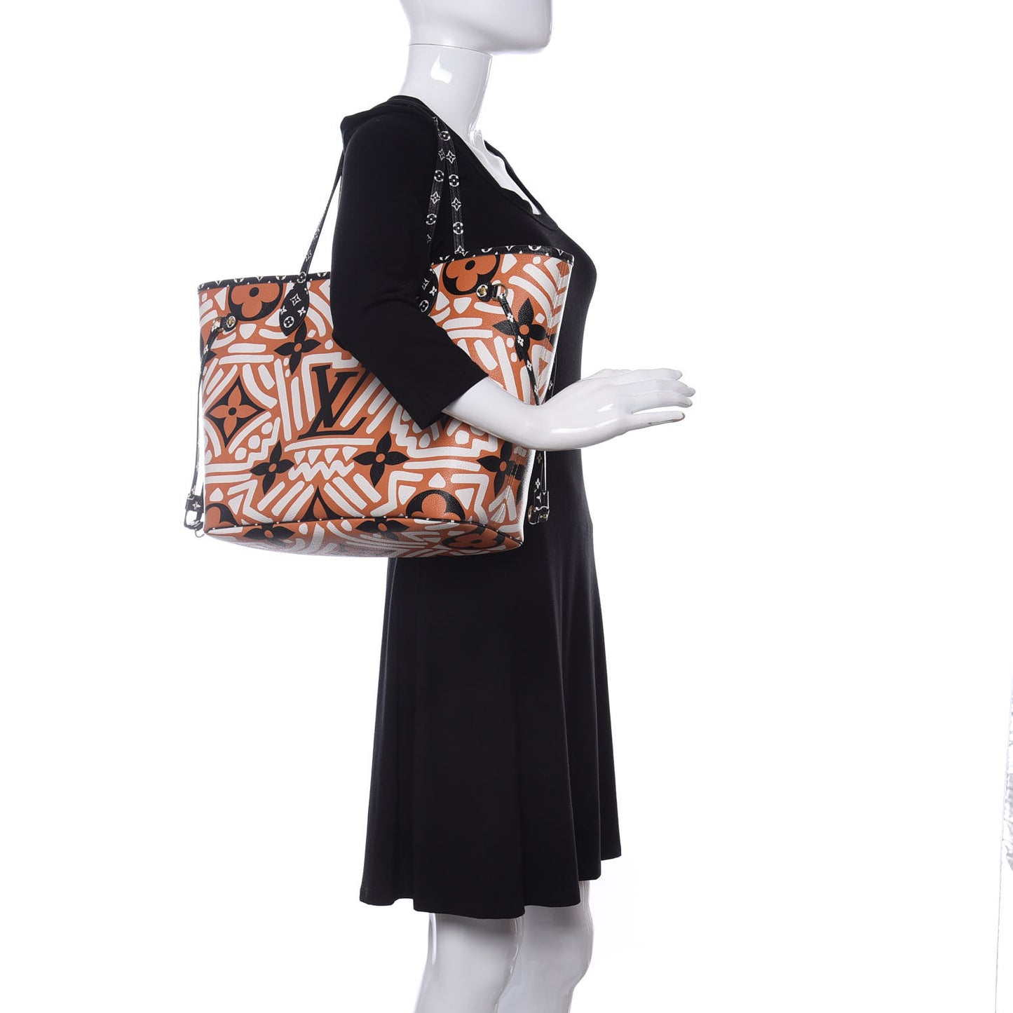 Monogram Giant Crafty Neverfull MM Creme Caramel