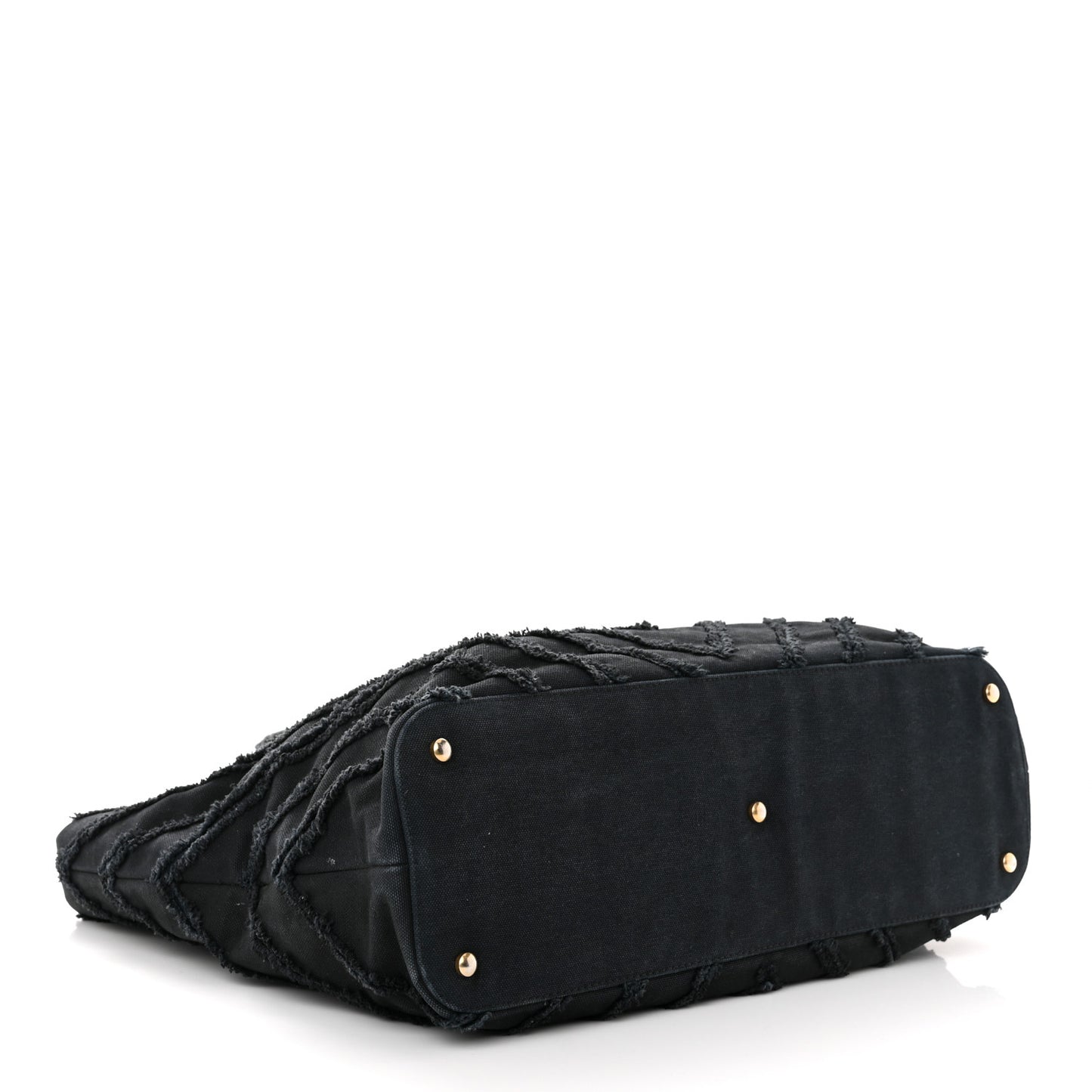 Canvas Chevron Cuba Patchwork Shopper Tote Black