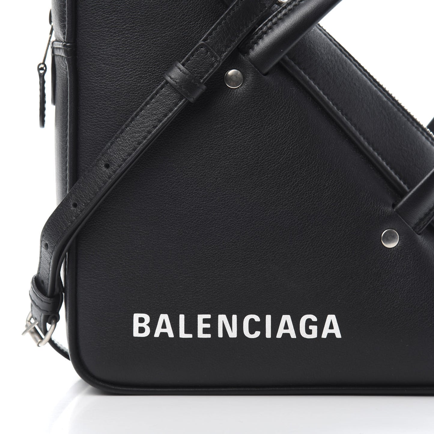 Calfskin S Triangle Duffle Black