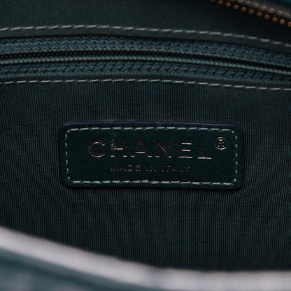 Chanel Aged Calfskin Chevron Quilted Medium Gabrielle Hobo Green 6 of 10