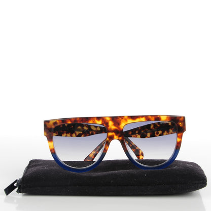 Celine Acetate Shadow Sunglasses CL 41026/S Tortoise Havana Blue 11 of 12