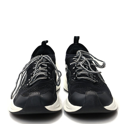Gucci Technical Knit Fabric Waves Mens Gucci Run Sneakers 8.5 Black Loess 2 of 7