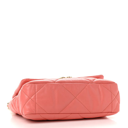 Chanel Goatskin Quilted Medium Chanel 19 Flap Pink 4 of 11