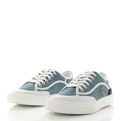 Hermes Suede Get Sneakers 37 Vert D'eau White 3 of 8