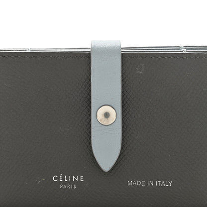 Celine Grained Shiny Calfskin Accordion Card Holder Grey 8 of 11