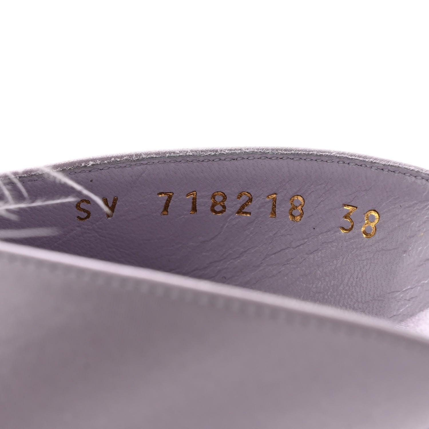 Saint Laurent Satin Feather Mae Mule Sandals 38 Soft Lila 8 of 15