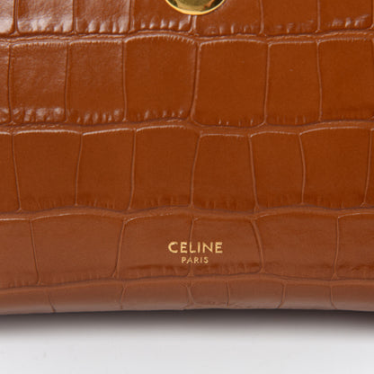 Celine Calfskin Crocodile Embossed Nano Belt Bag Camel 8 of 11