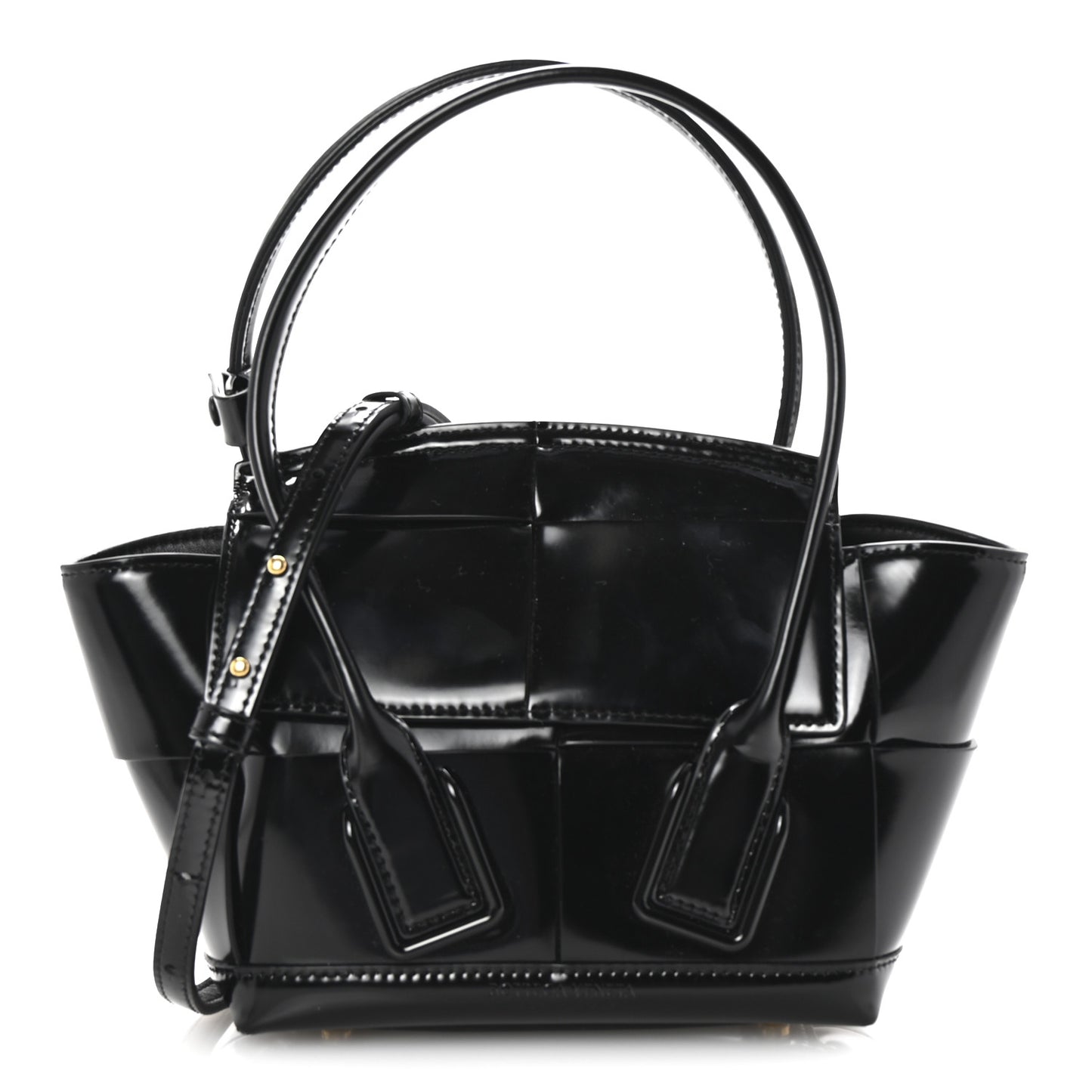 Patent Maxi Intrecciato Mini Arco Black