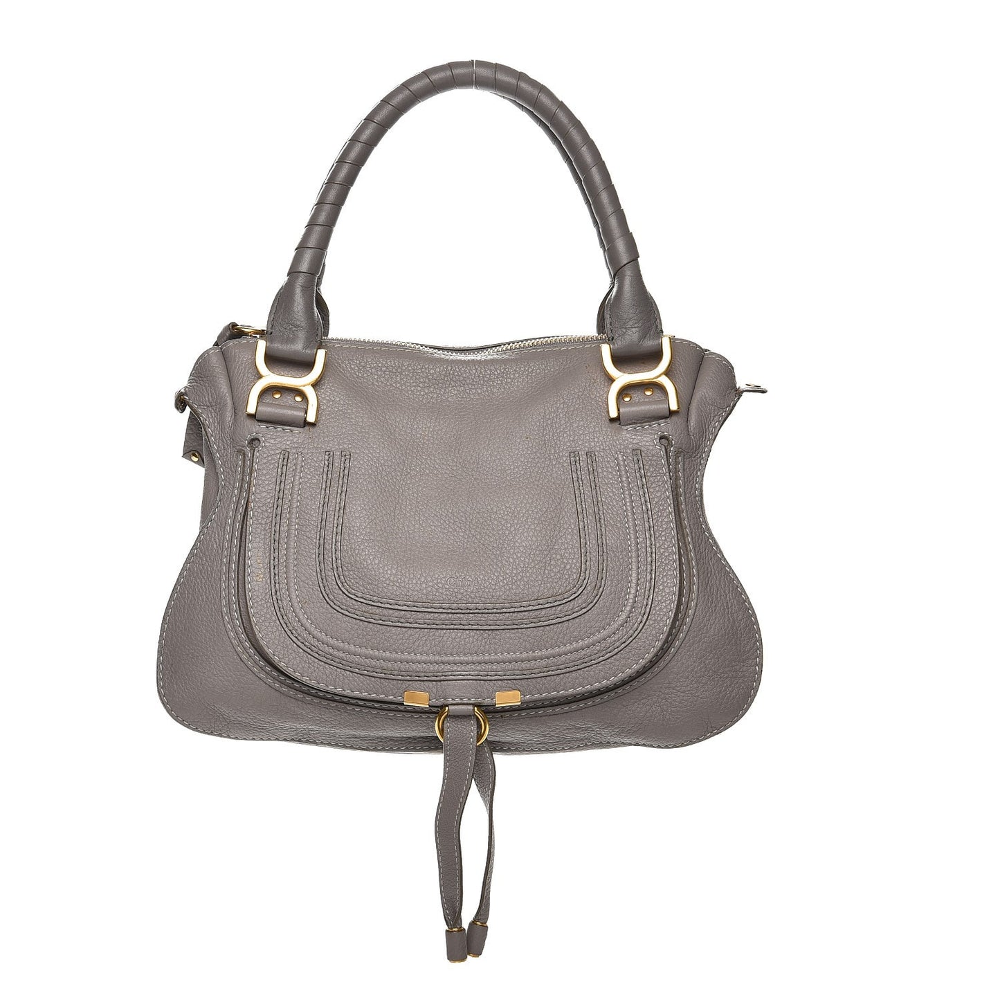 Calfskin Medium Marcie Satchel Cashmere Grey
