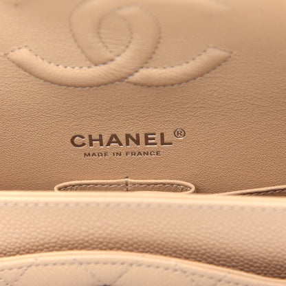Chanel Caviar Quilted Medium Double Flap Beige 6 of 10