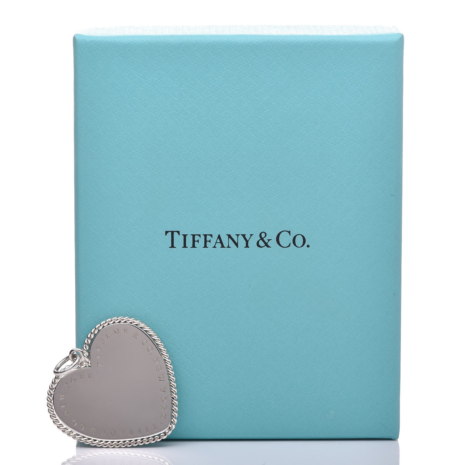 Tiffany Sterling Silver Medium Twist Heart Charm 4 of 4