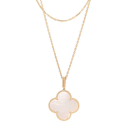 Van Cleef & Arpels 18K Yellow Gold Mother of Pearl Magic Alhambra Long Necklace 3 of 6