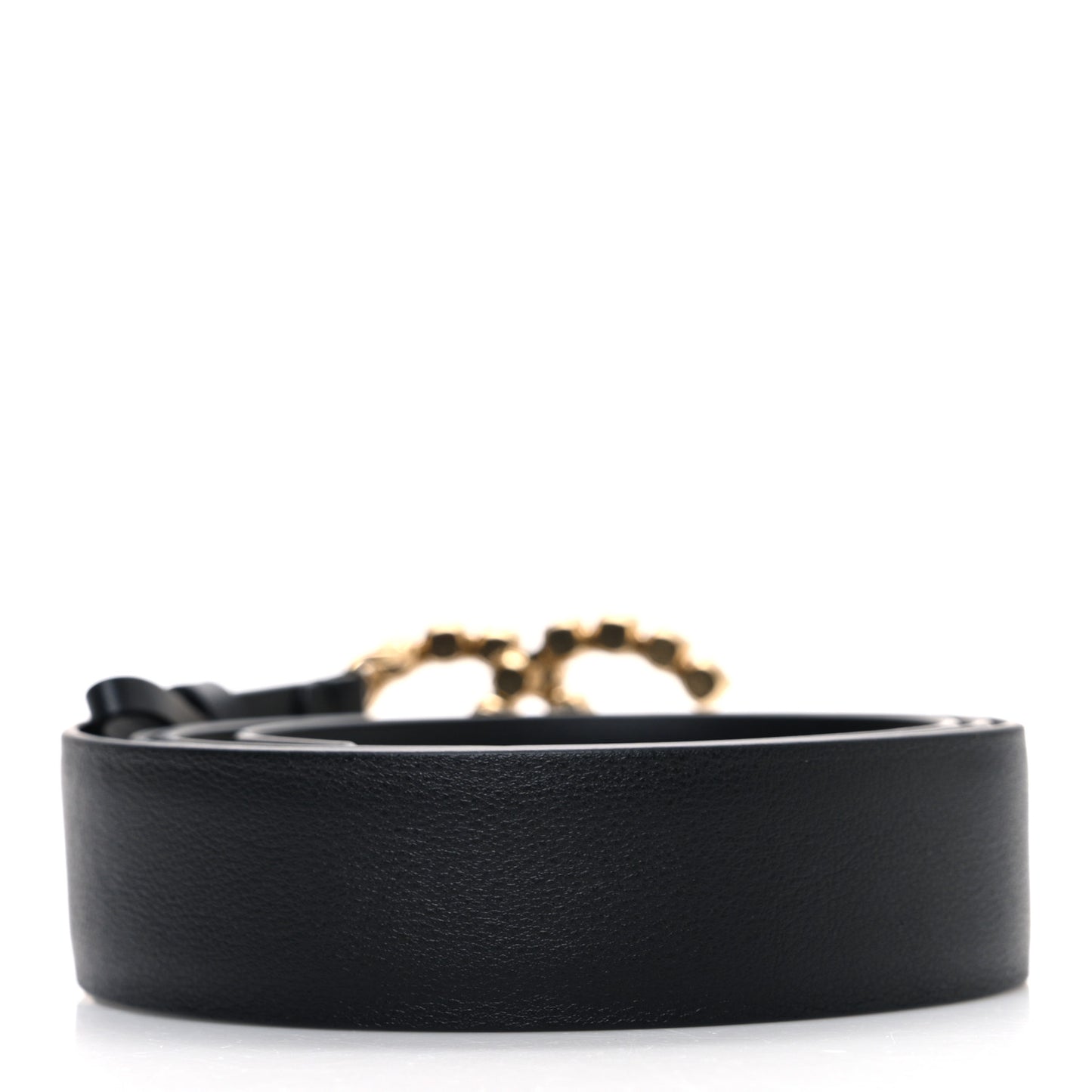 Calfskin Crystal CC Belt 90 36 Black Multicolor